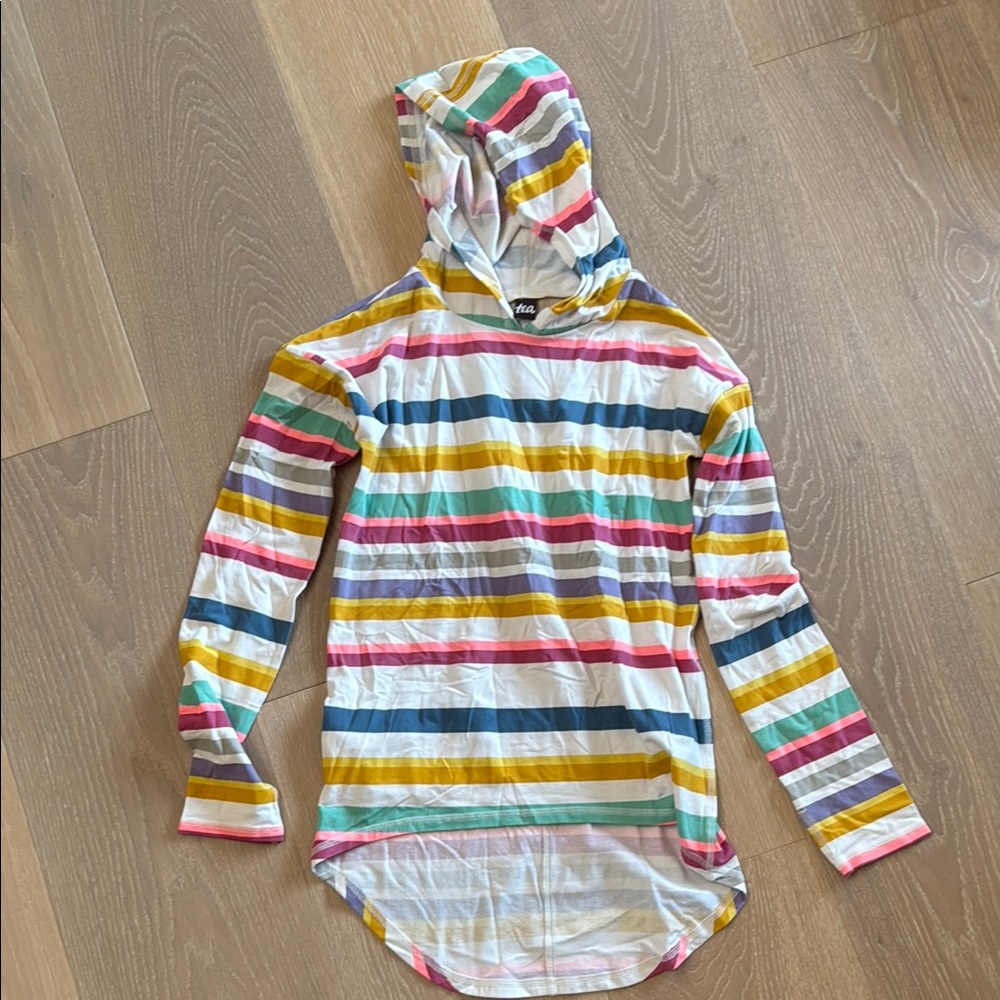 Tea Collection White and Pink Hoodie tee